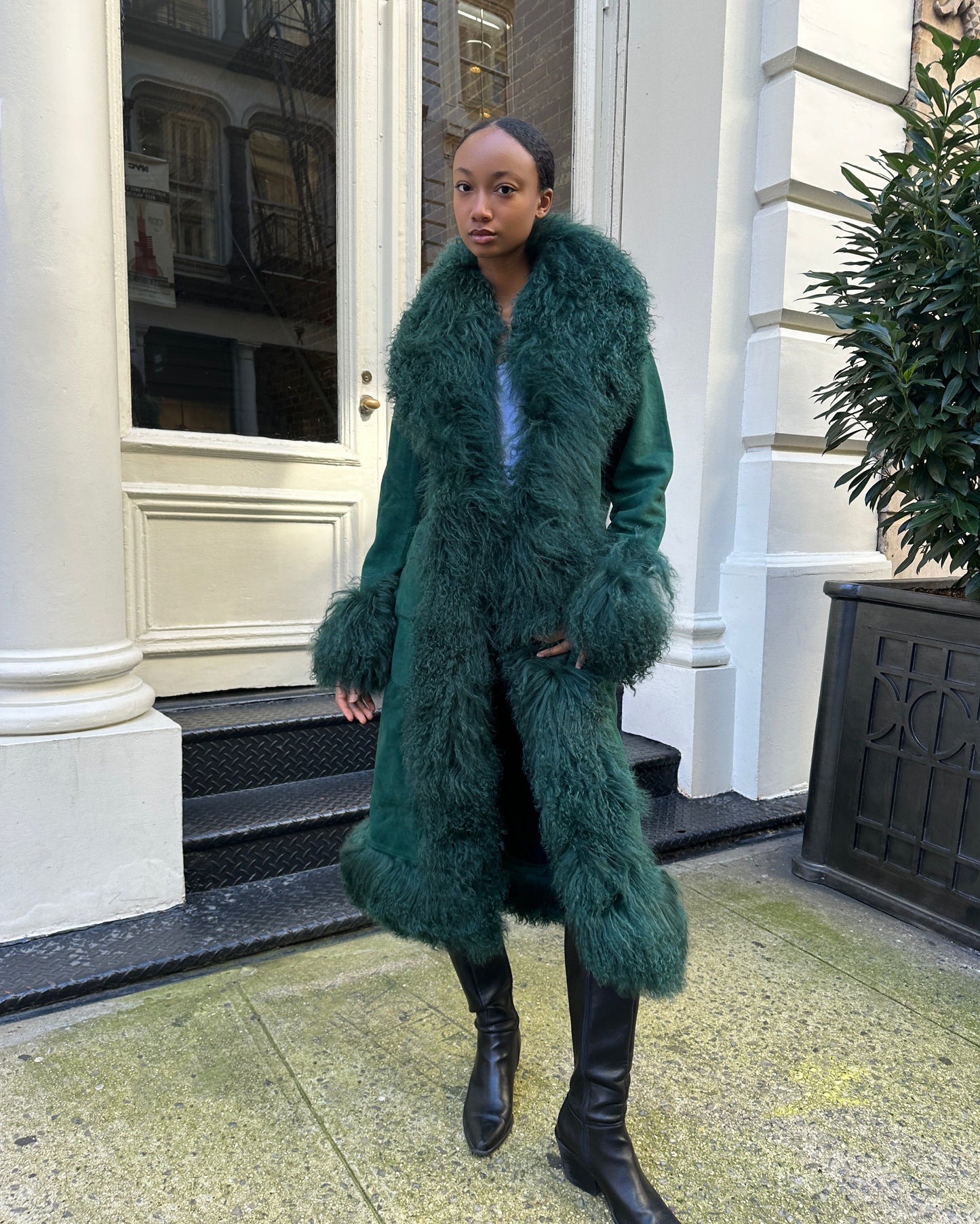 Dorothy Suede Maxi Coat