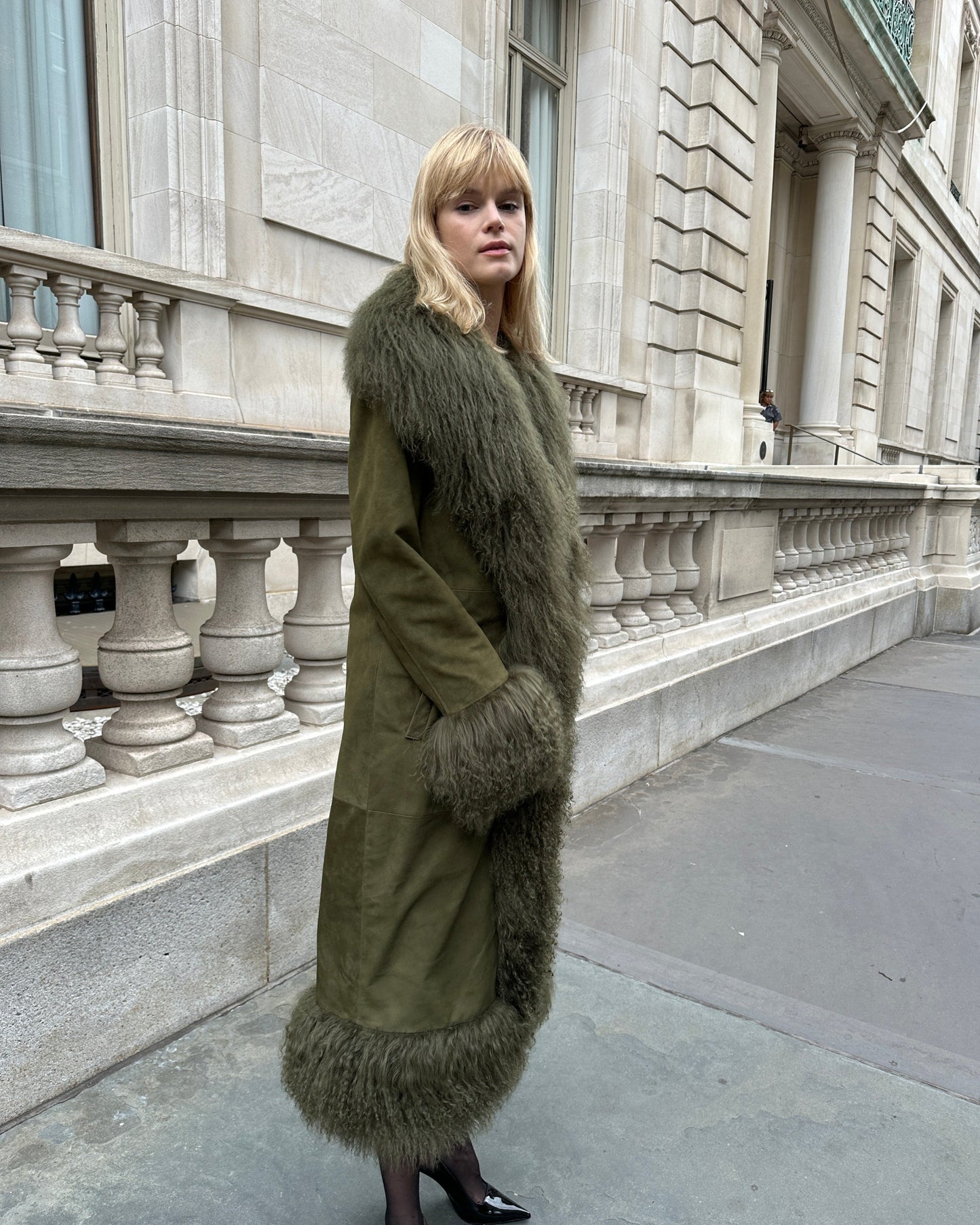 Dorothy Suede Maxi Coat