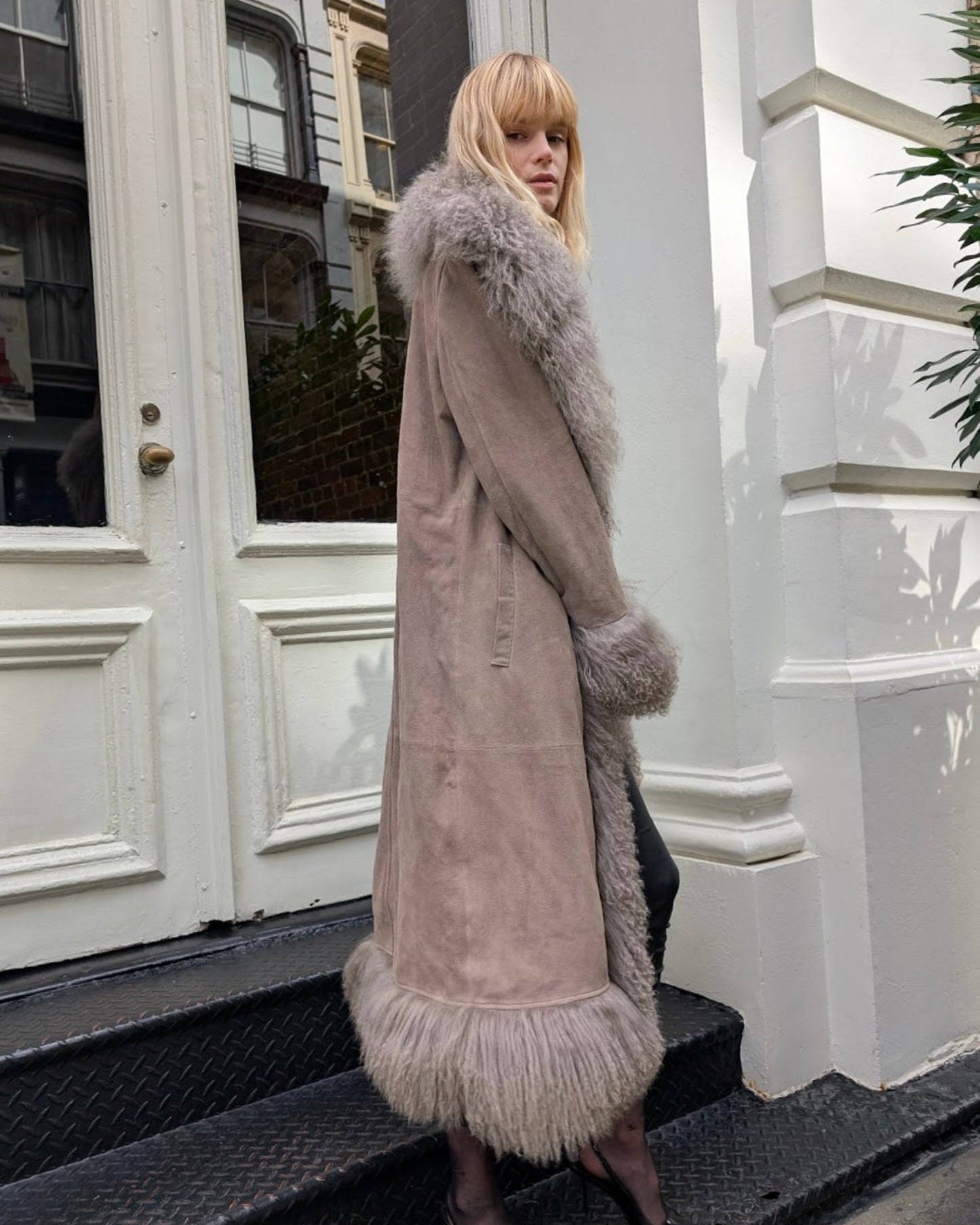 Dorothy Suede Maxi Coat