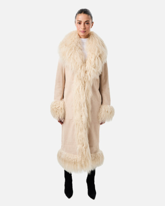 Dorothy Suede Maxi Coat