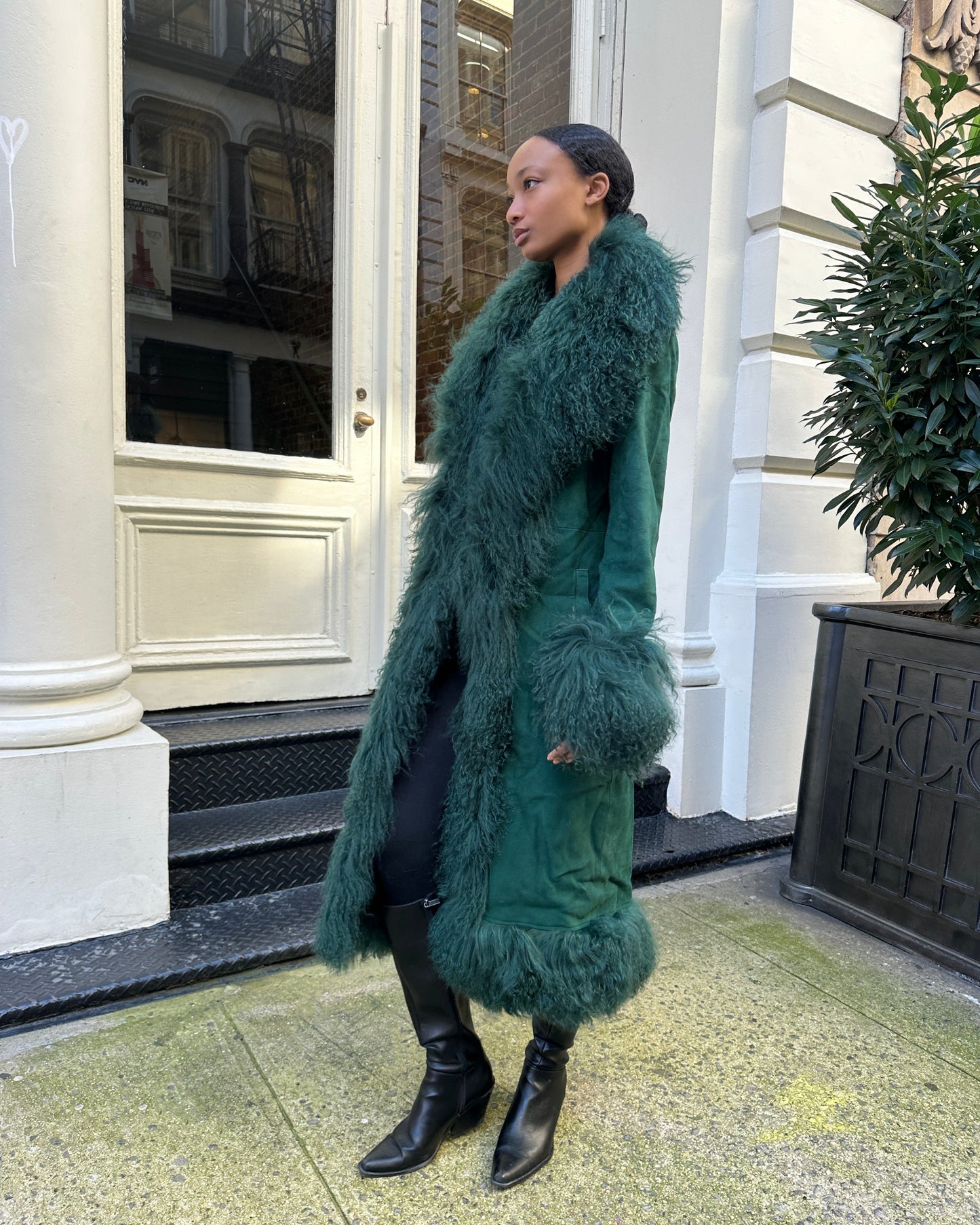 Dorothy Suede Maxi Coat