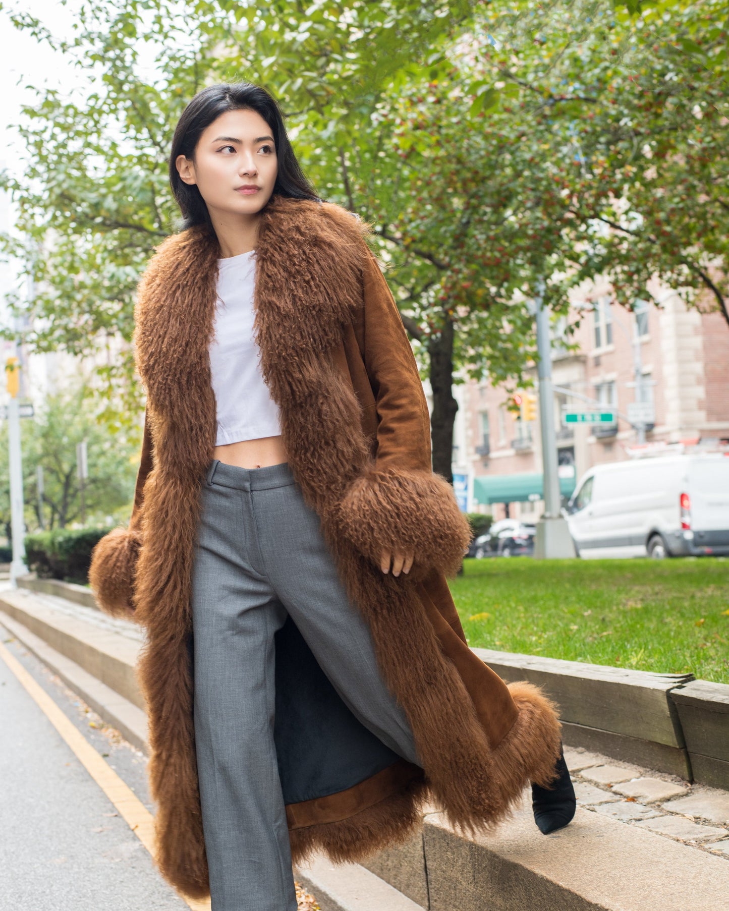 Dorothy Suede Maxi Coat