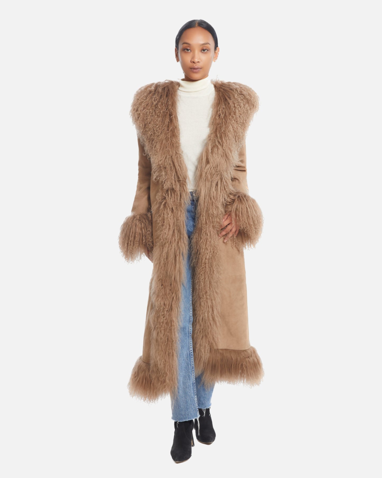 Dorothy Suede Maxi Coat