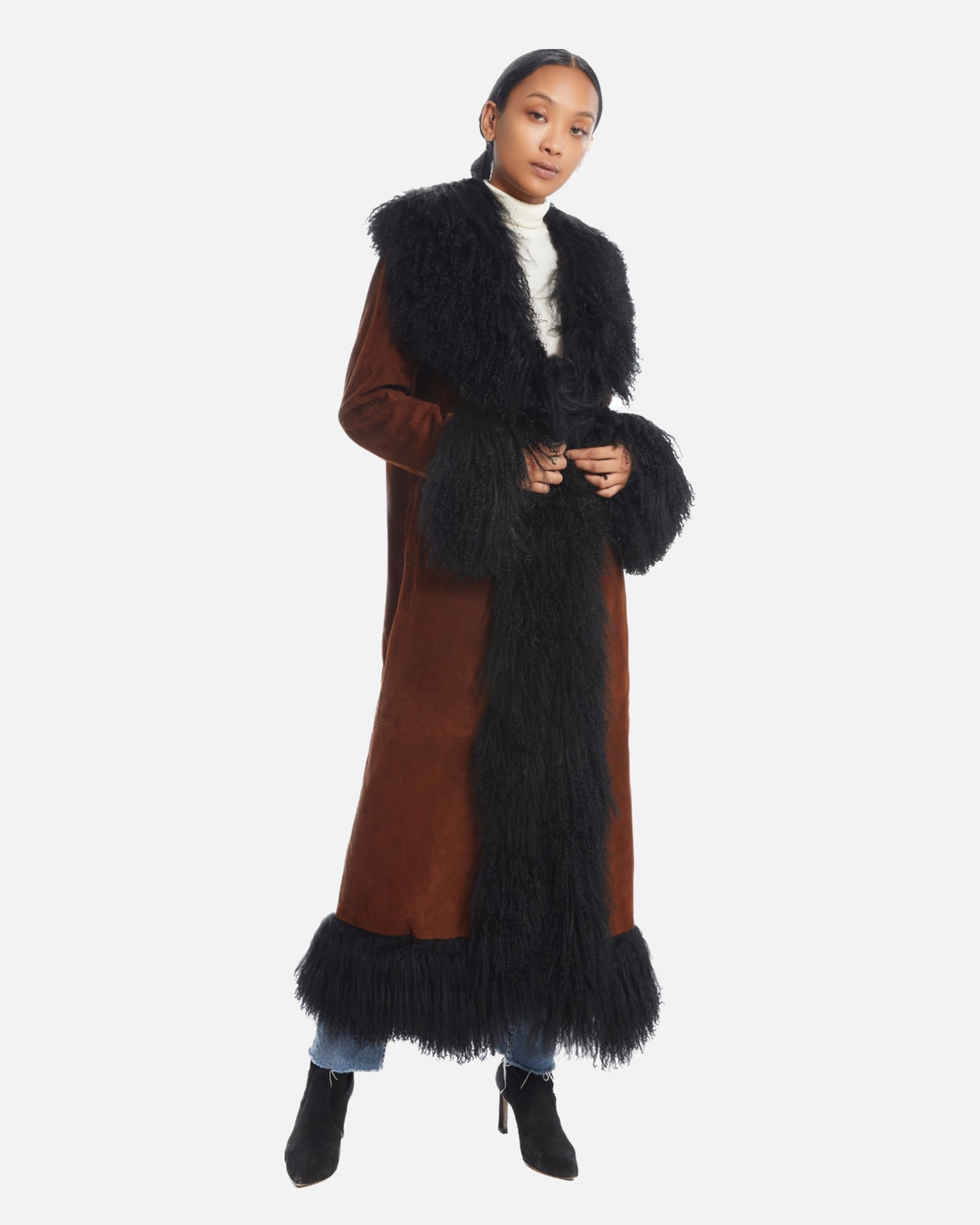 Dorothy Suede Maxi Coat