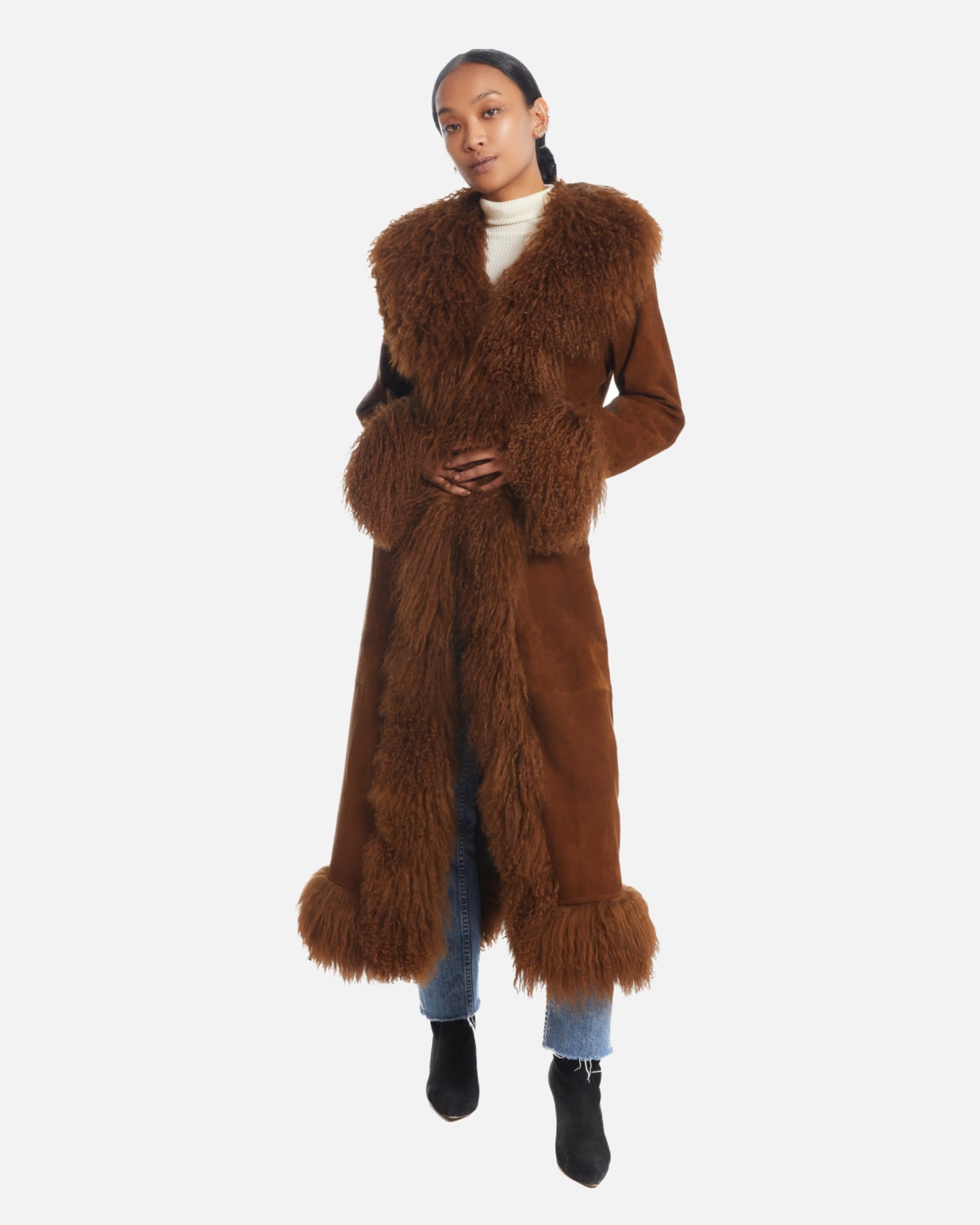 Dorothy Suede Maxi Coat