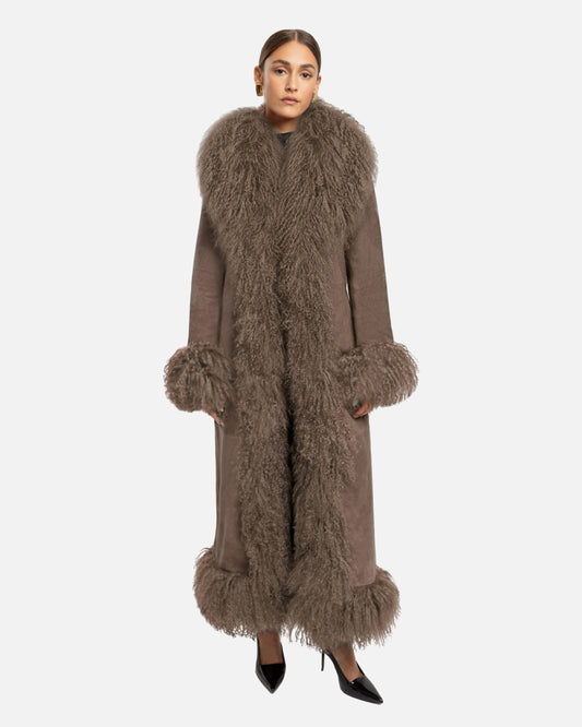 Dorothy Suede Maxi Coat