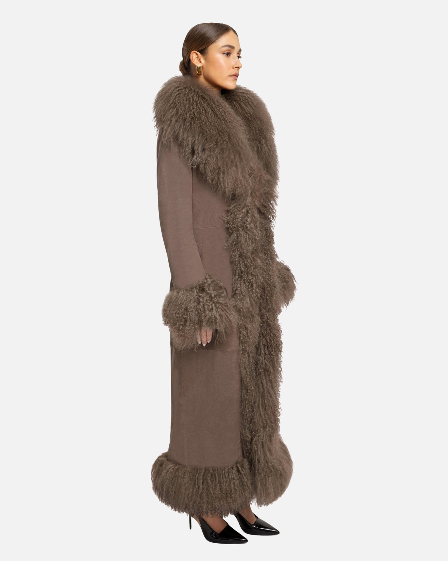 Dorothy Suede Maxi Coat