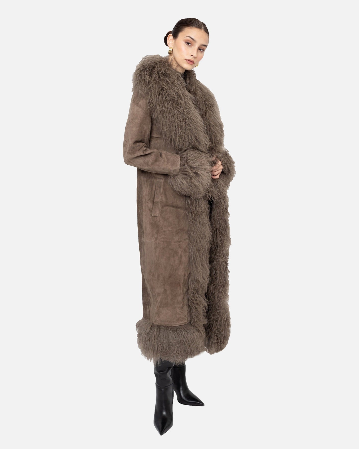 Dorothy Suede Maxi Coat