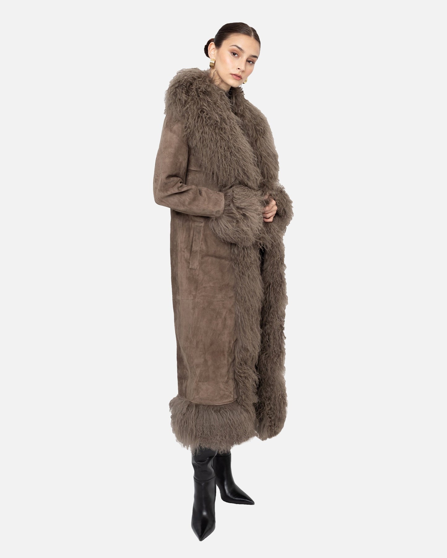 Dorothy Suede Maxi Coat