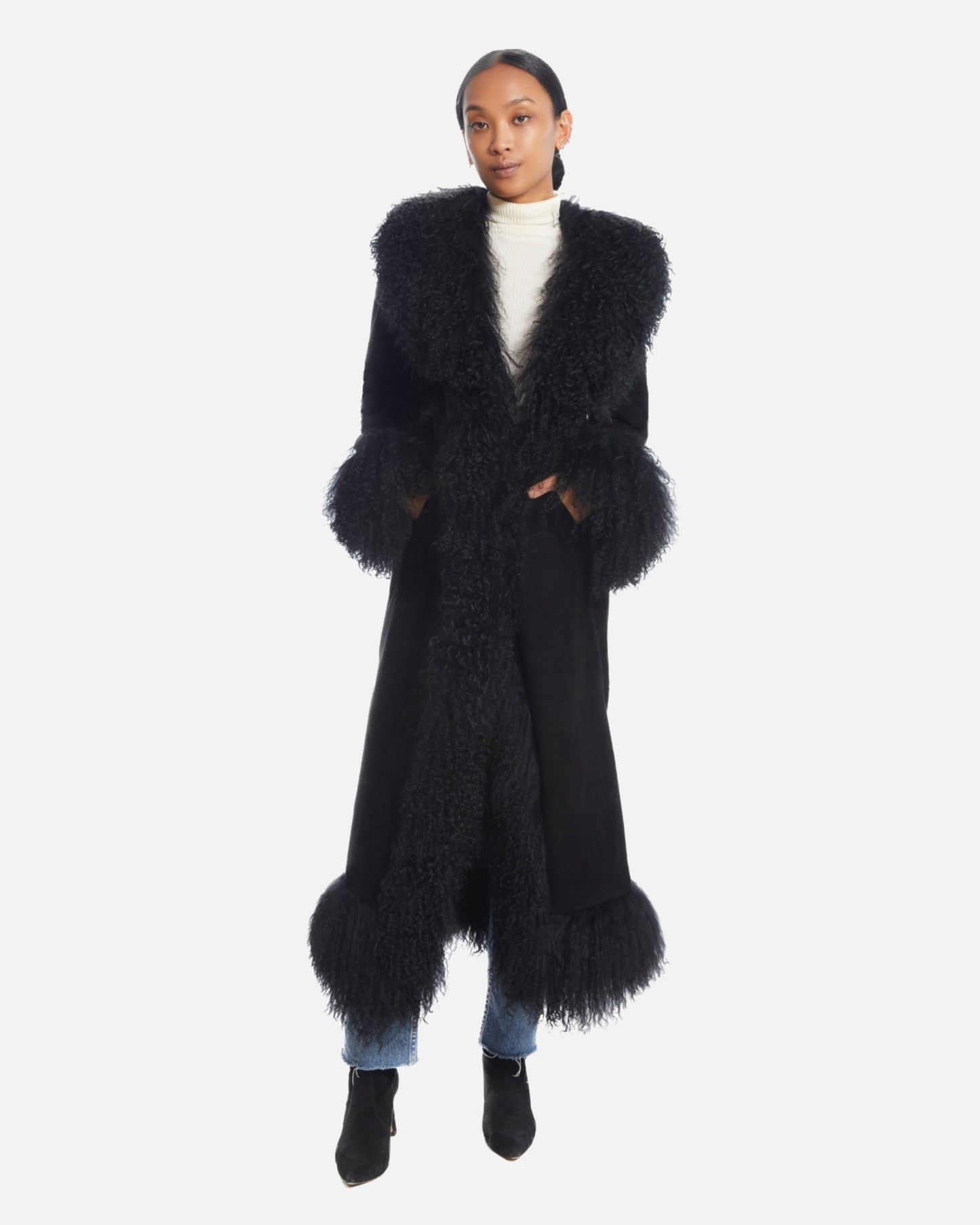 Dorothy Suede Maxi Coat