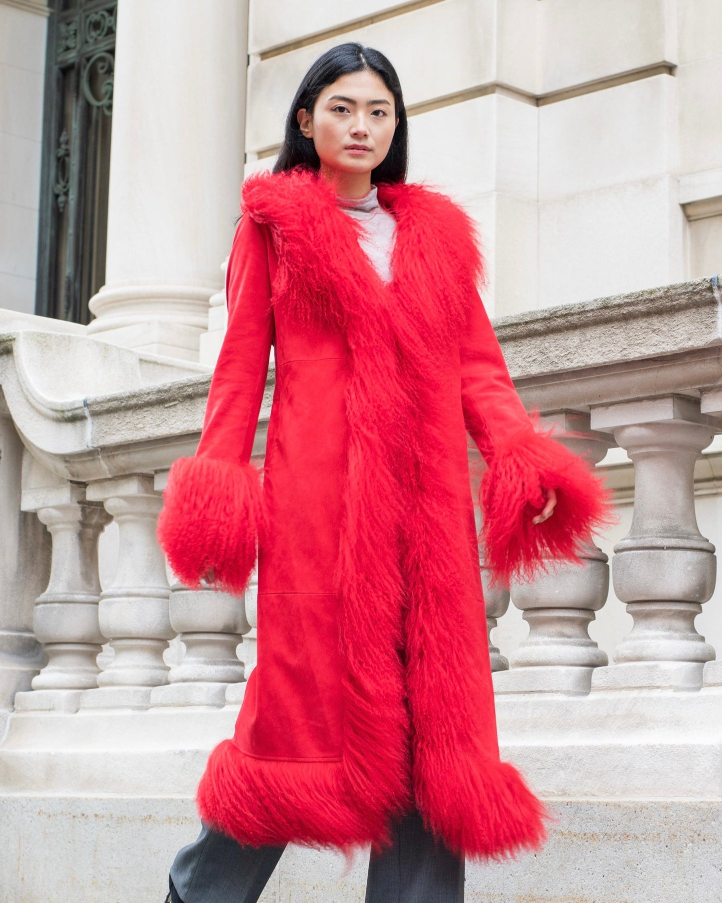 Dorothy Suede Maxi Coat