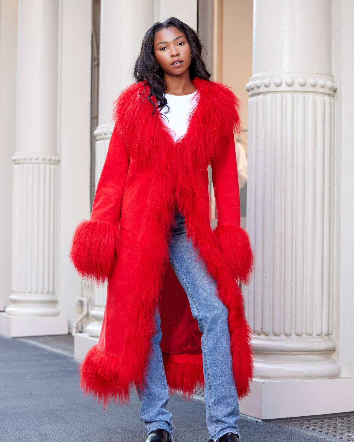 Dorothy Suede Maxi Coat