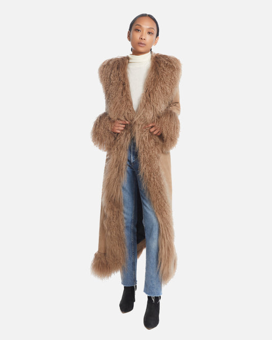 Dorothy Suede Maxi Coat