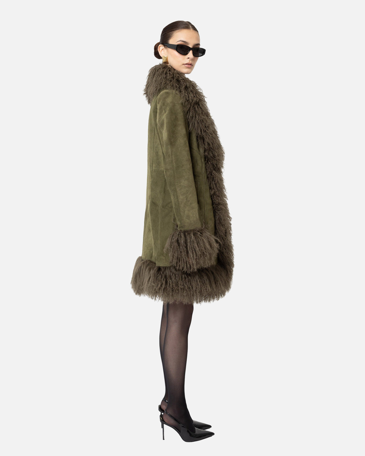 Dorothy Suede Midi Coat
