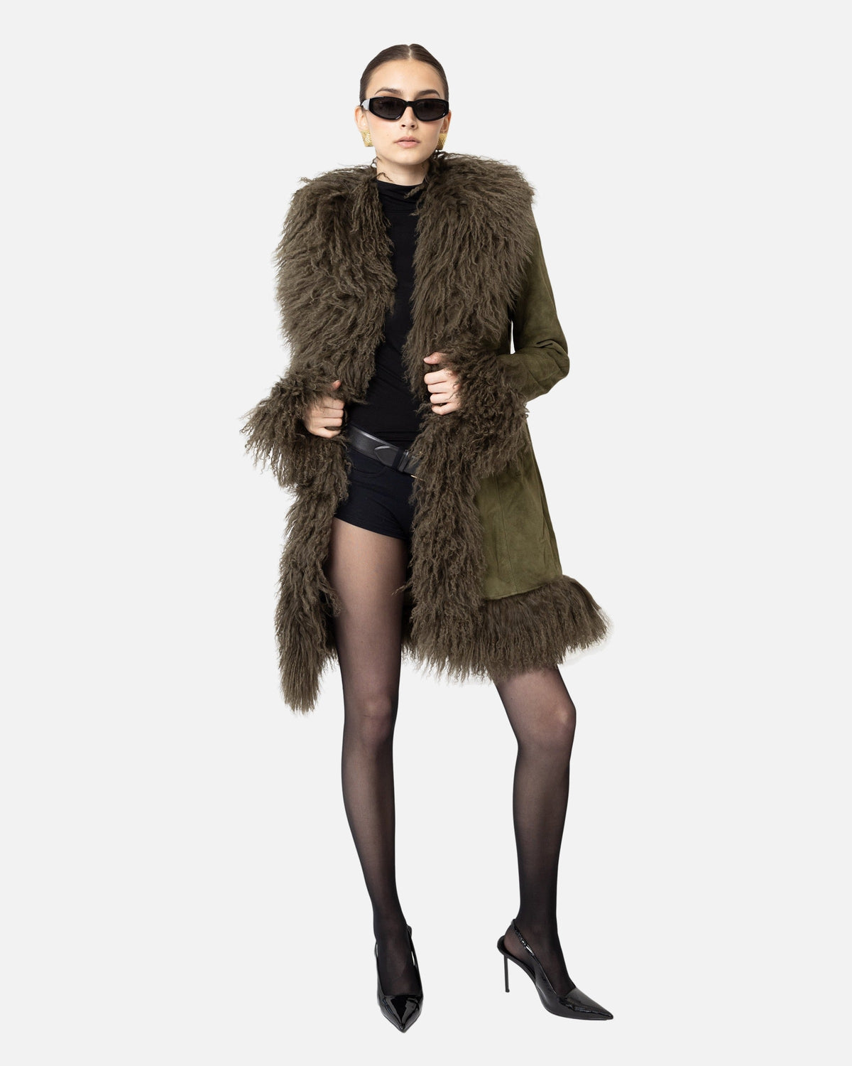Dorothy Suede Midi Coat