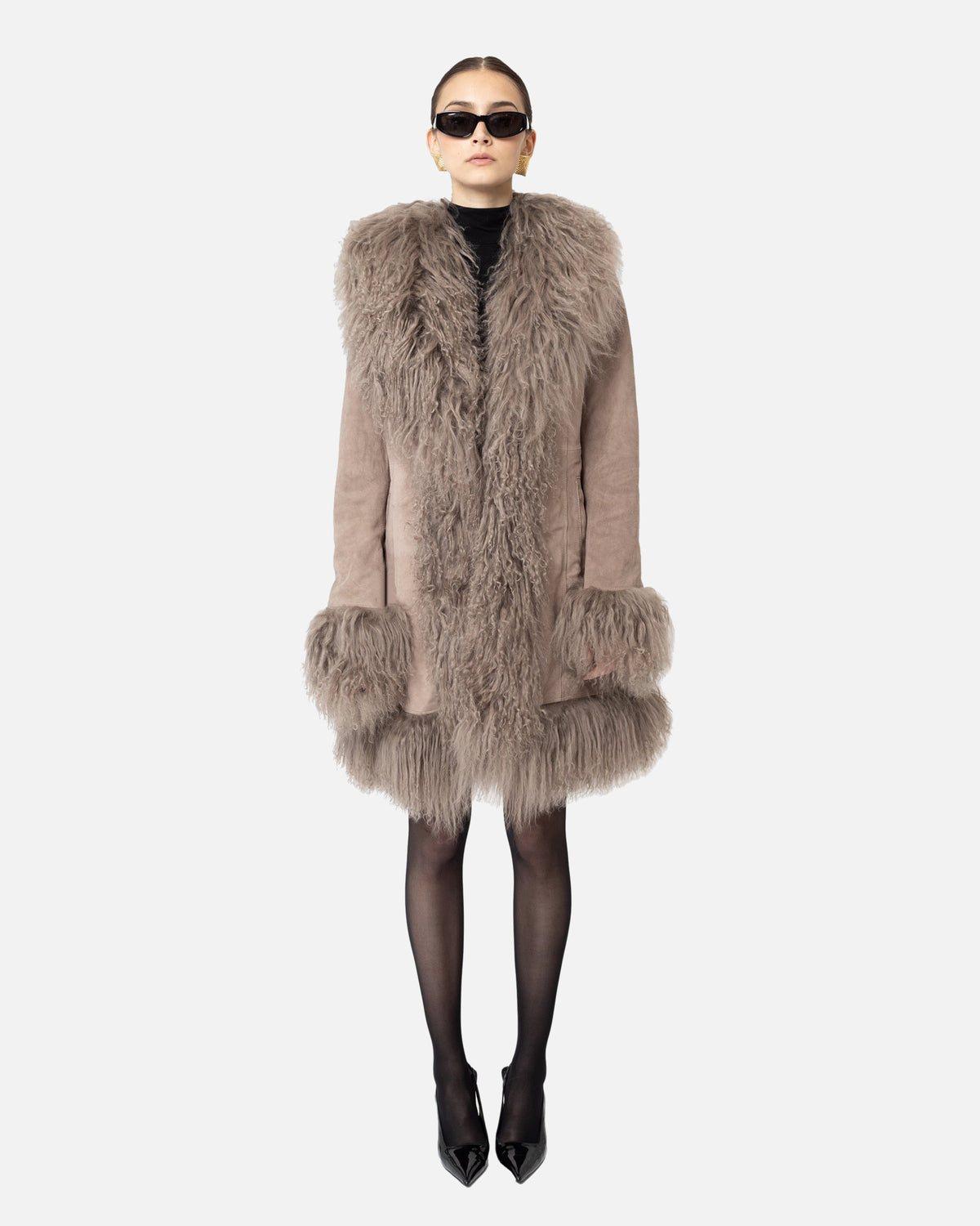 Dorothy Suede Midi Coat