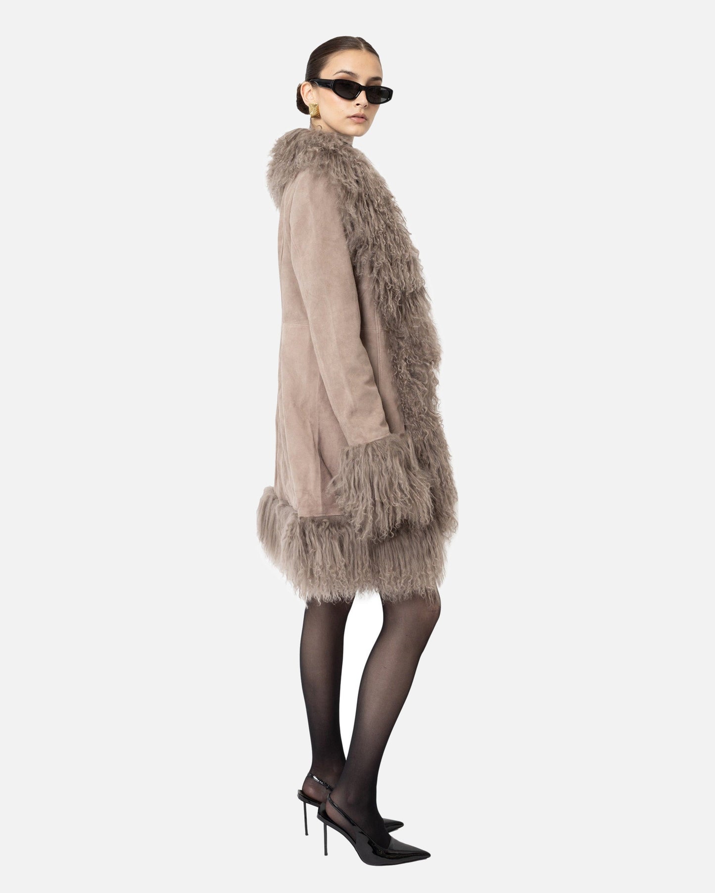 Dorothy Suede Midi Coat