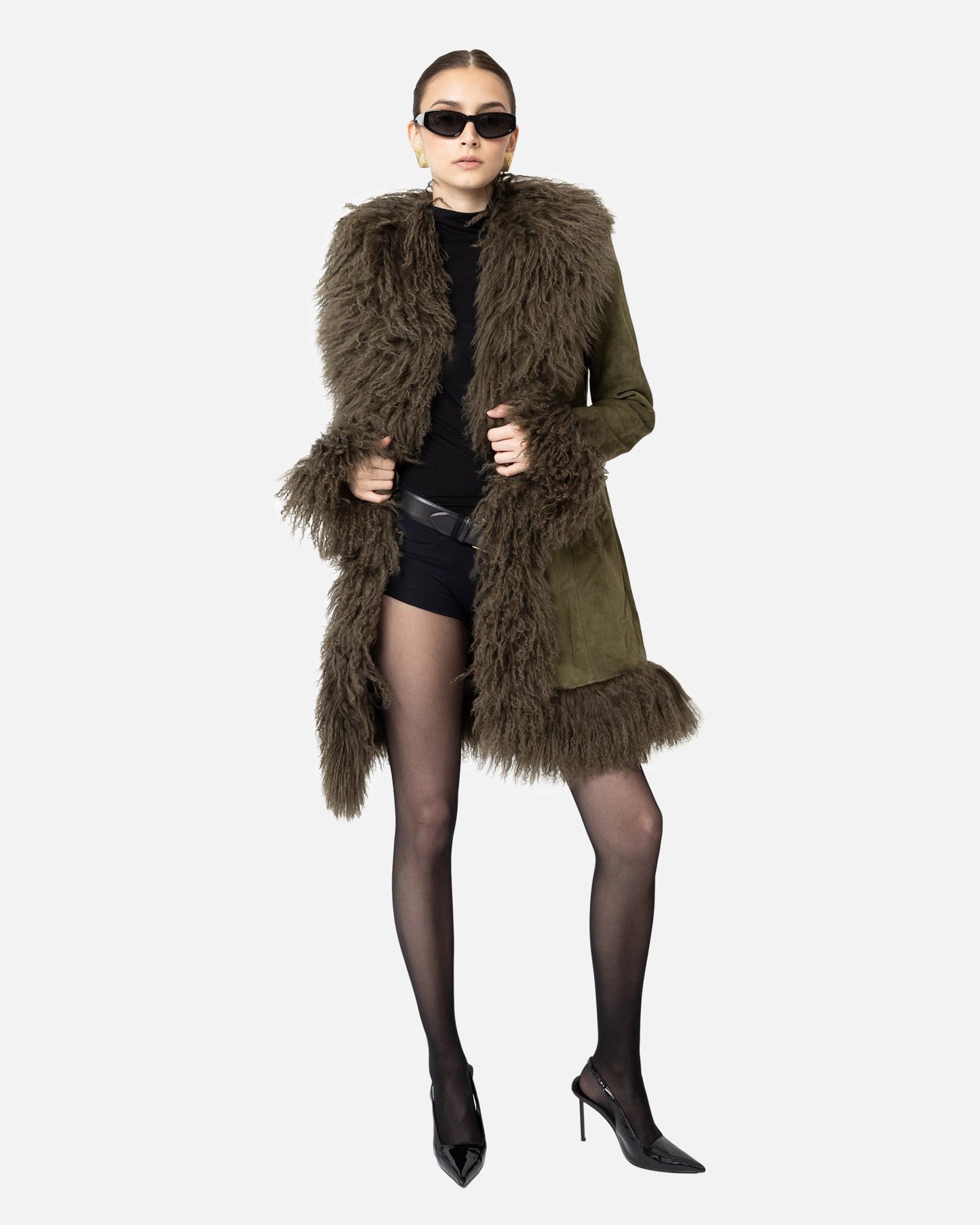 Dorothy Suede Midi Coat