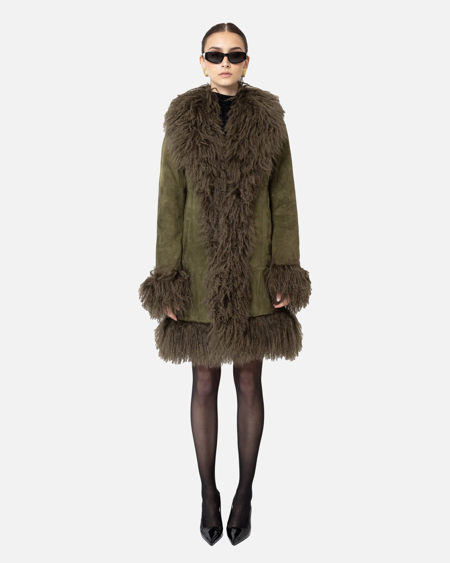 Dorothy Suede Midi Coat