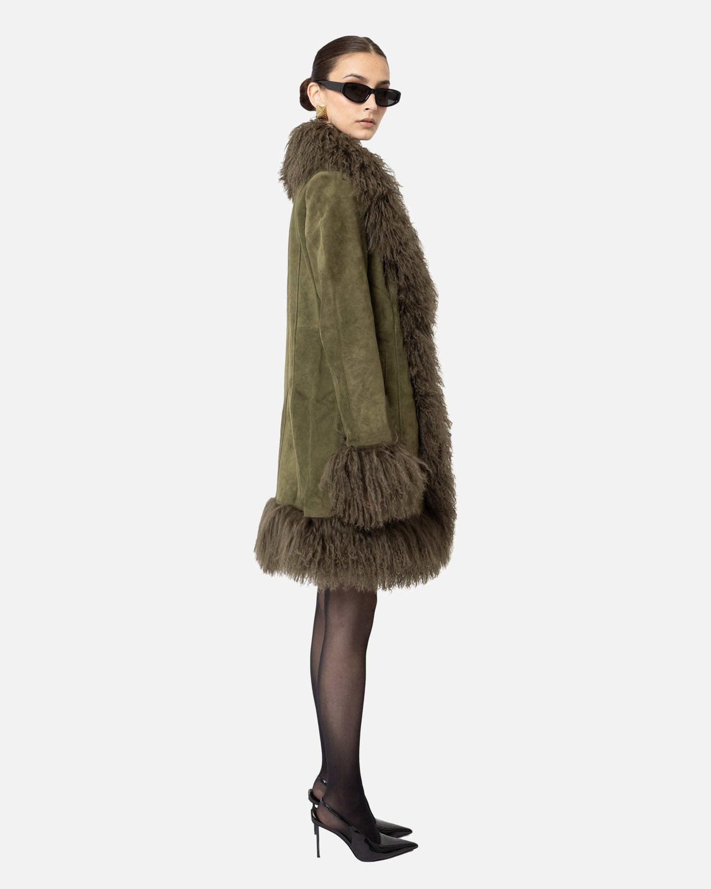 Dorothy Suede Midi Coat