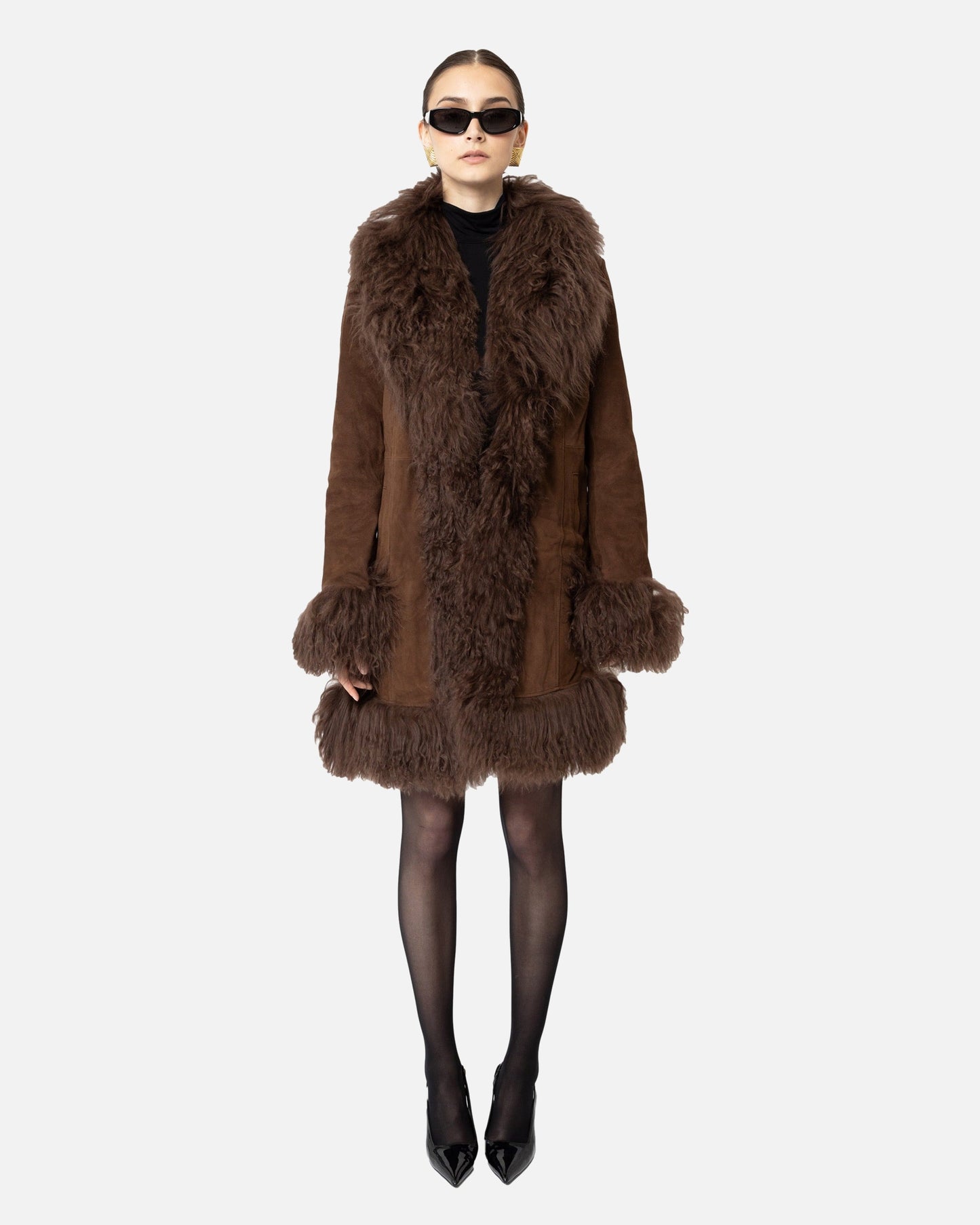 Dorothy Suede Midi Coat