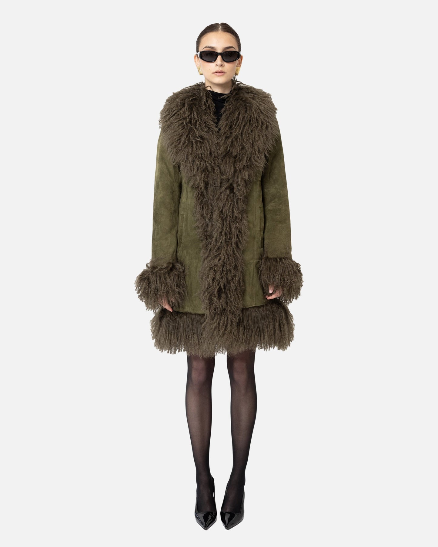 Dorothy Suede Midi Coat