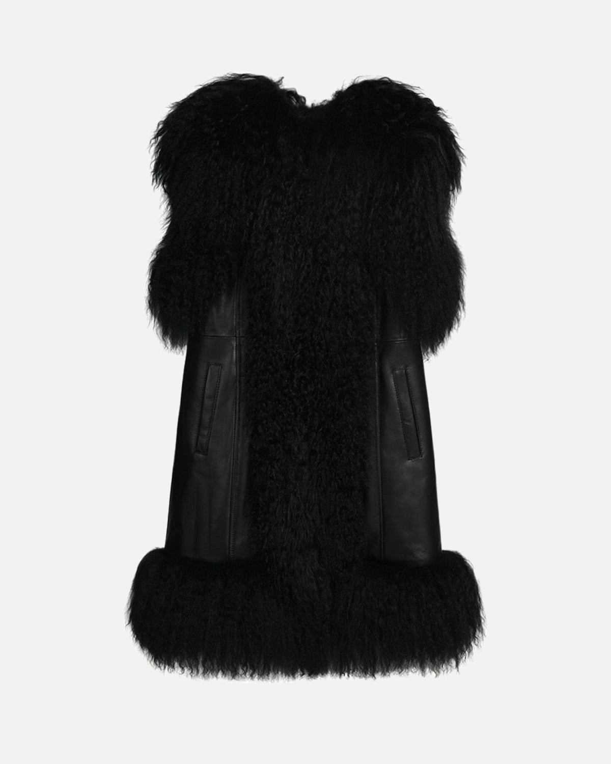 Dorothy Suede Shearling Midi Vest