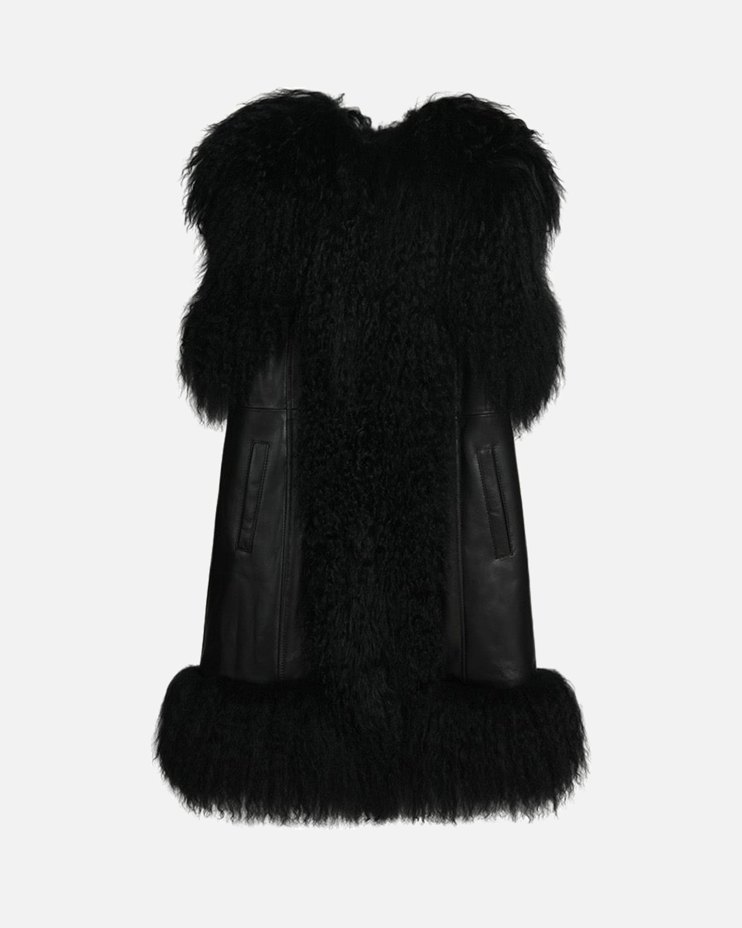 Dorothy Suede Shearling Midi Vest