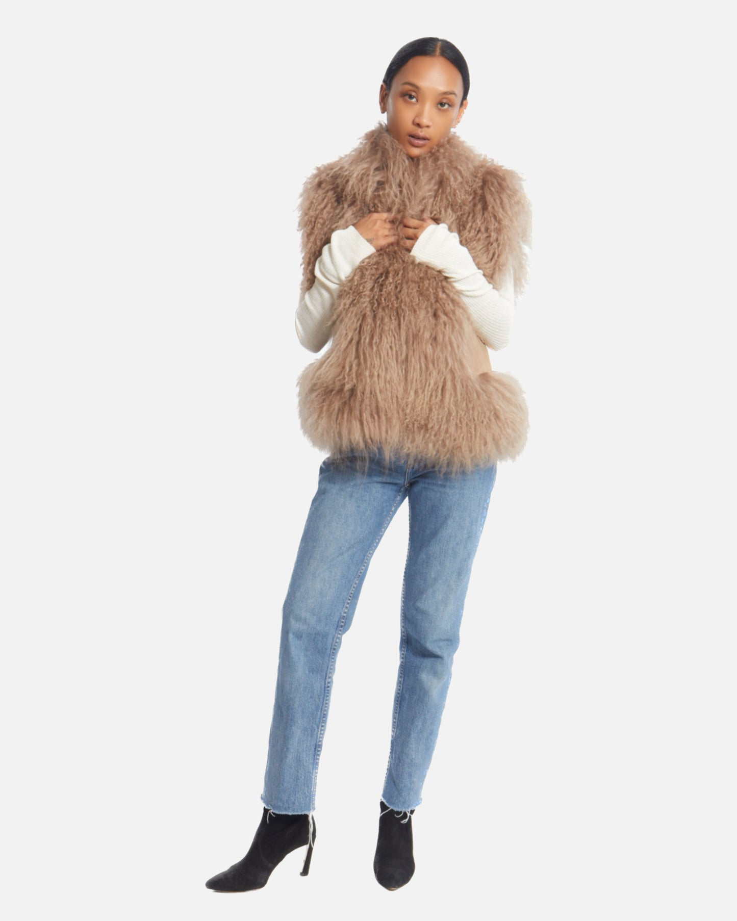 Dorothy Suede Shearling Vest