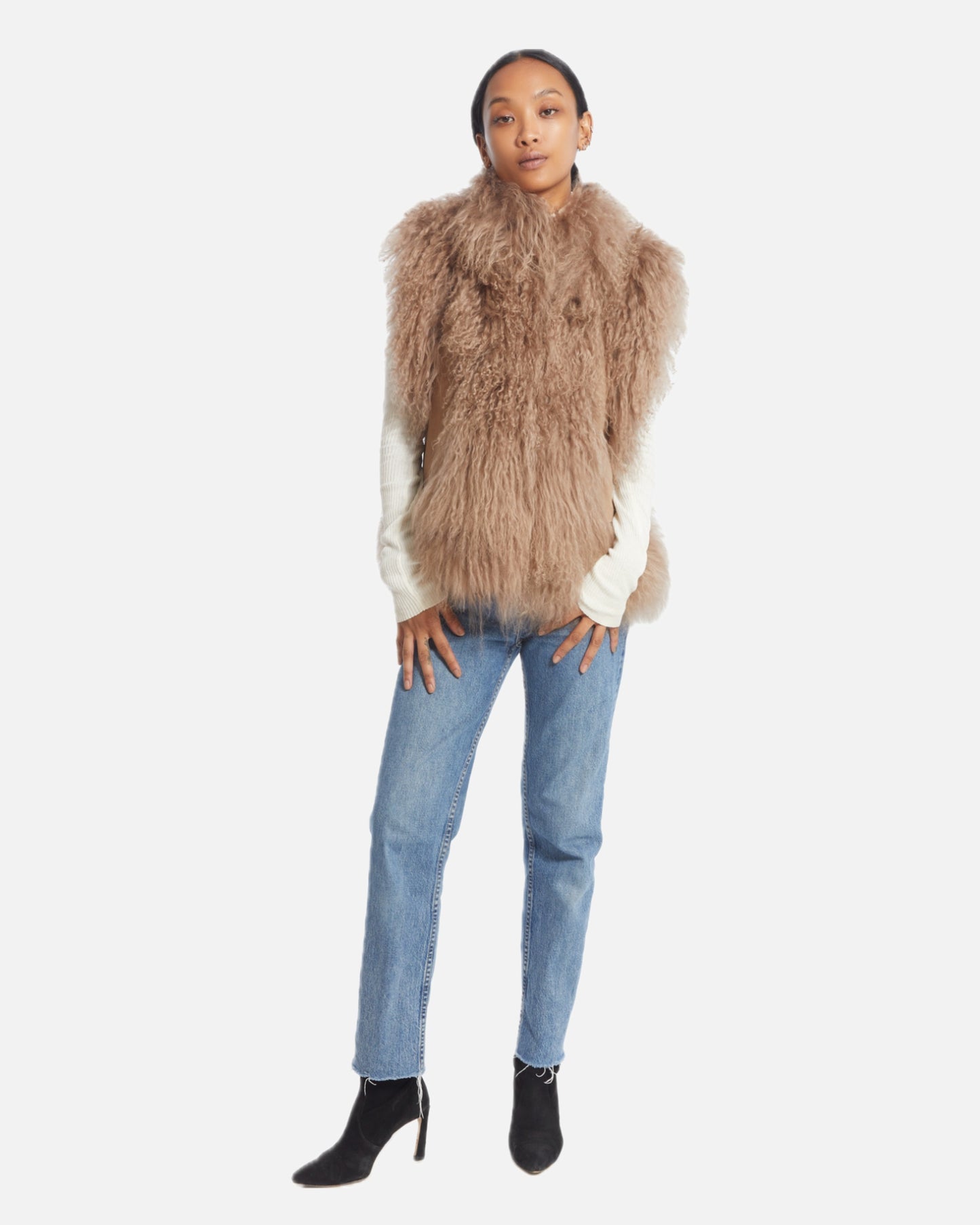 Dorothy Suede Shearling Vest