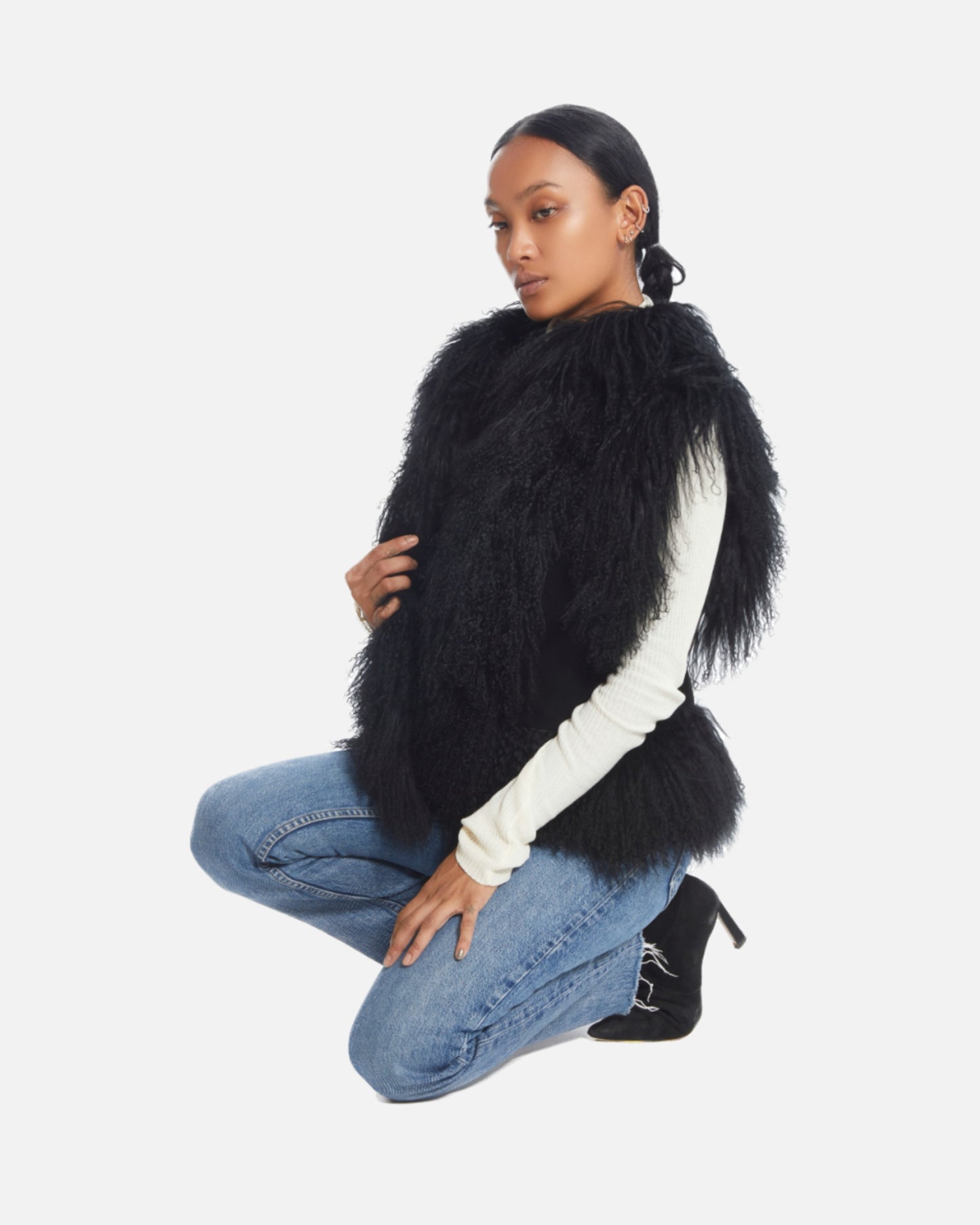 Dorothy Suede Shearling Vest