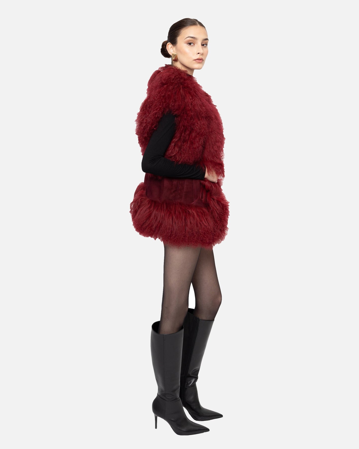 Dorothy Suede Shearling Vest