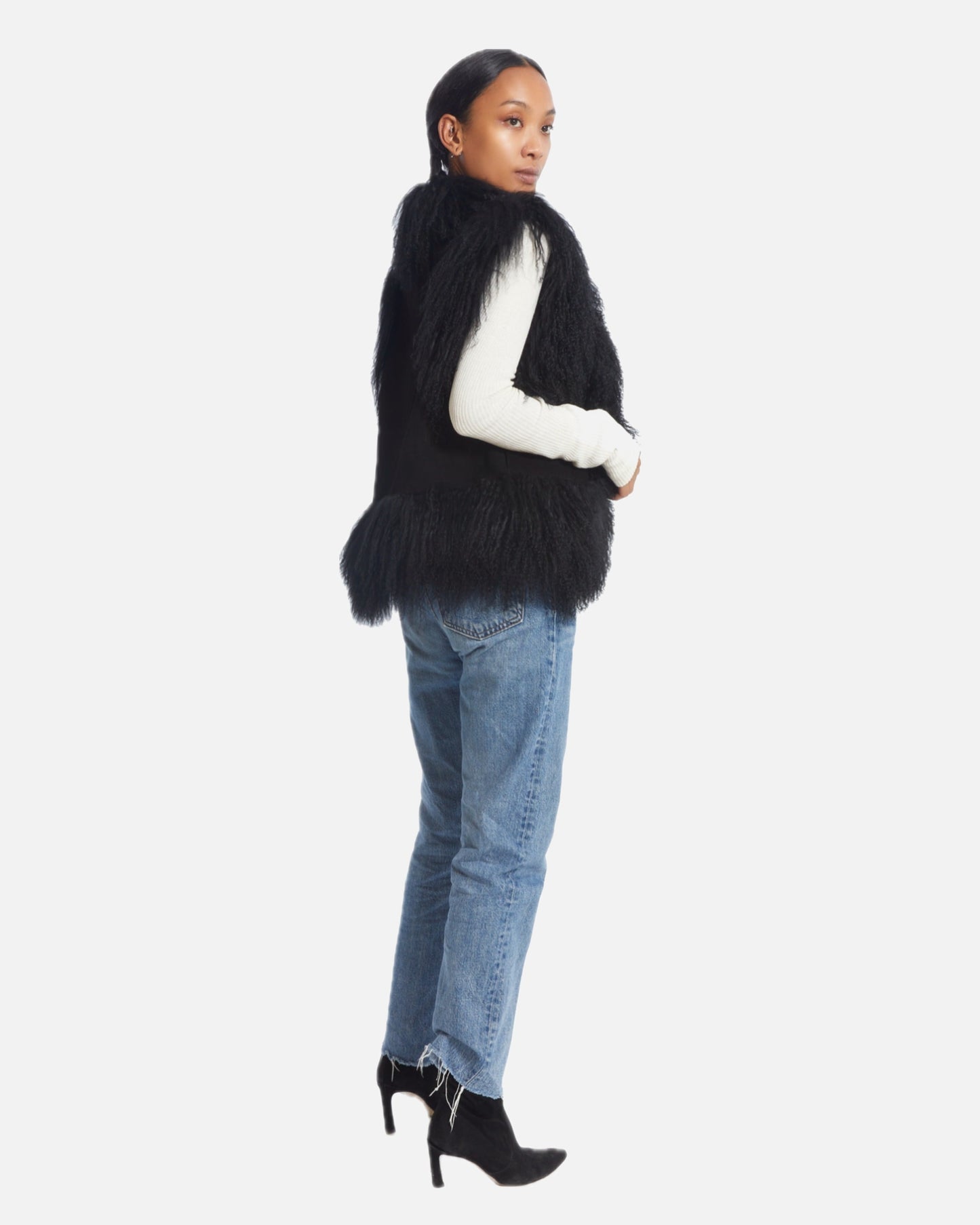 Dorothy Suede Shearling Vest