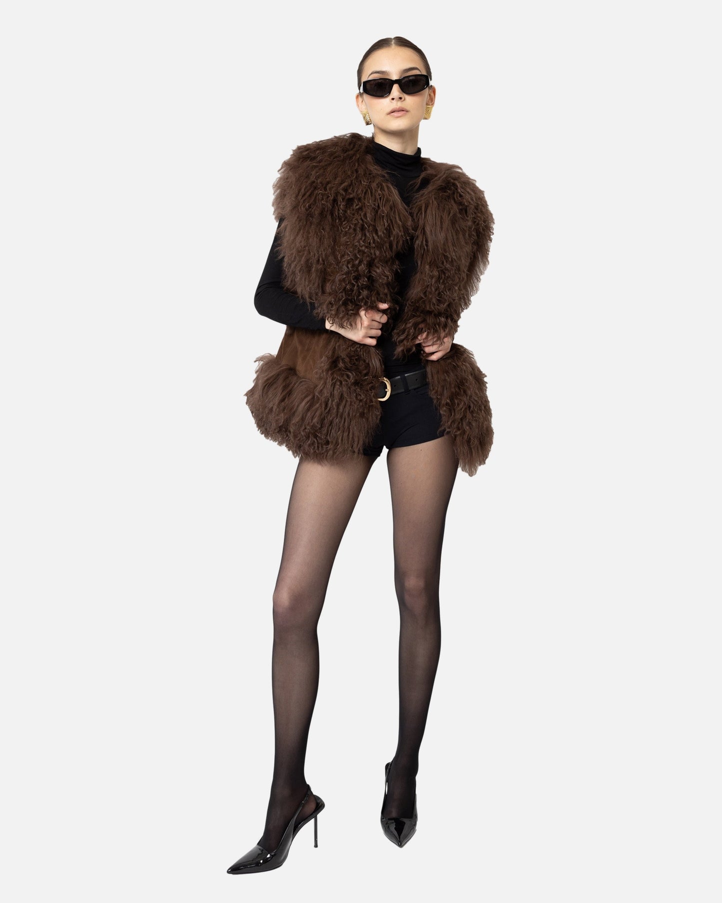 Dorothy Suede Shearling Vest