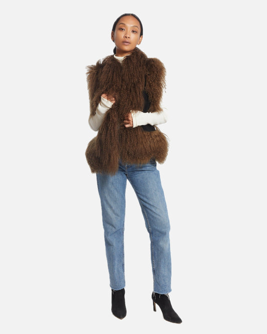 Dorothy Suede Shearling Vest