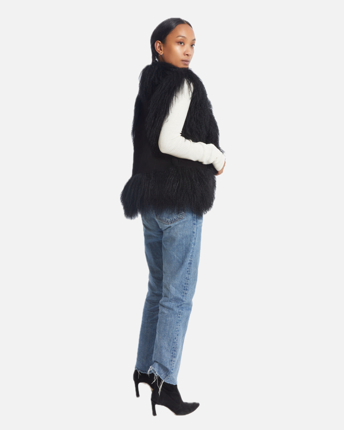 Dorothy Suede Shearling Vest