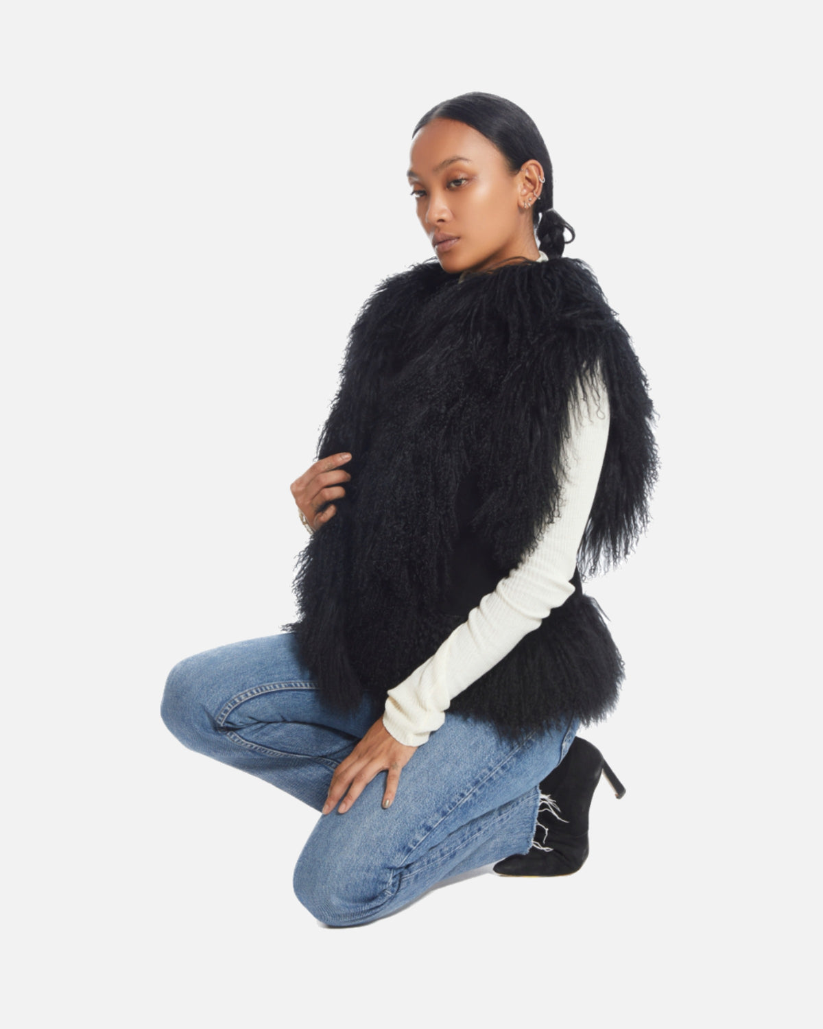 Dorothy Suede Shearling Vest