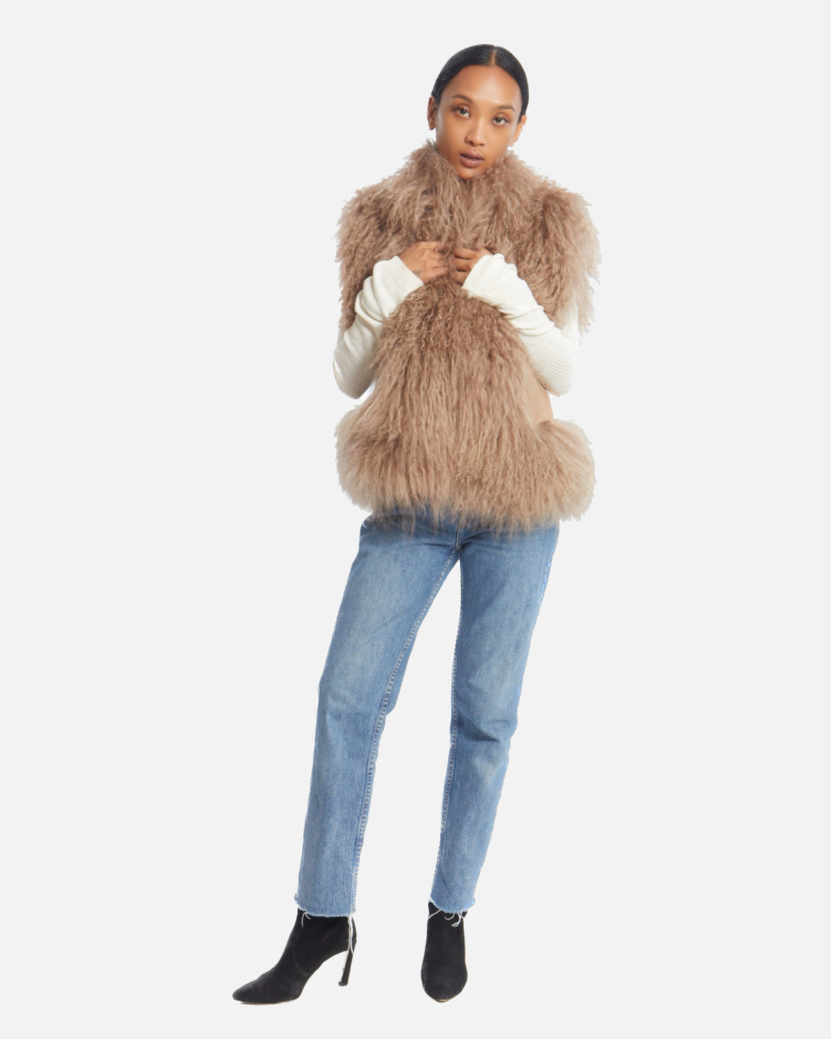 Dorothy Suede Shearling Vest