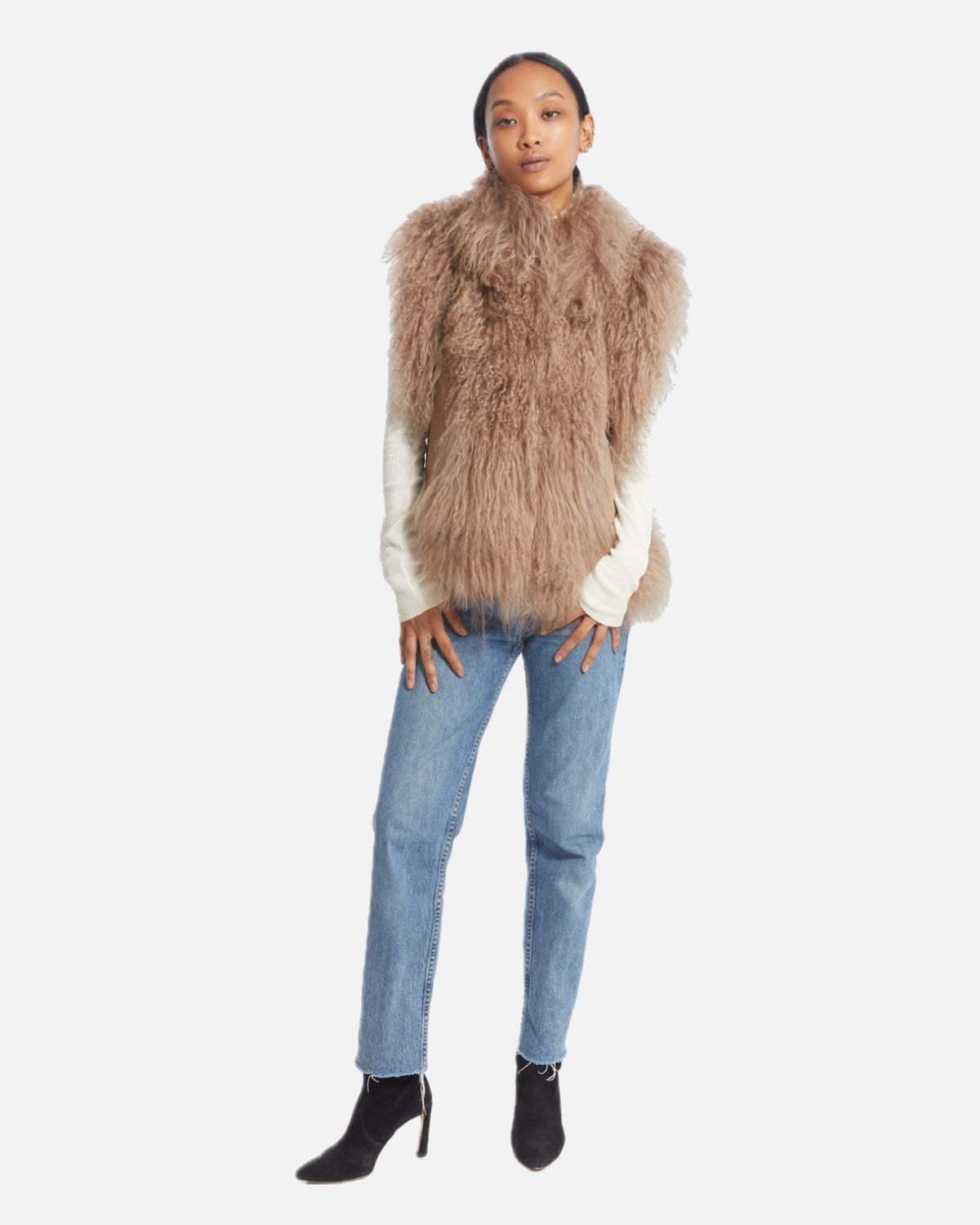 Dorothy Suede Shearling Vest