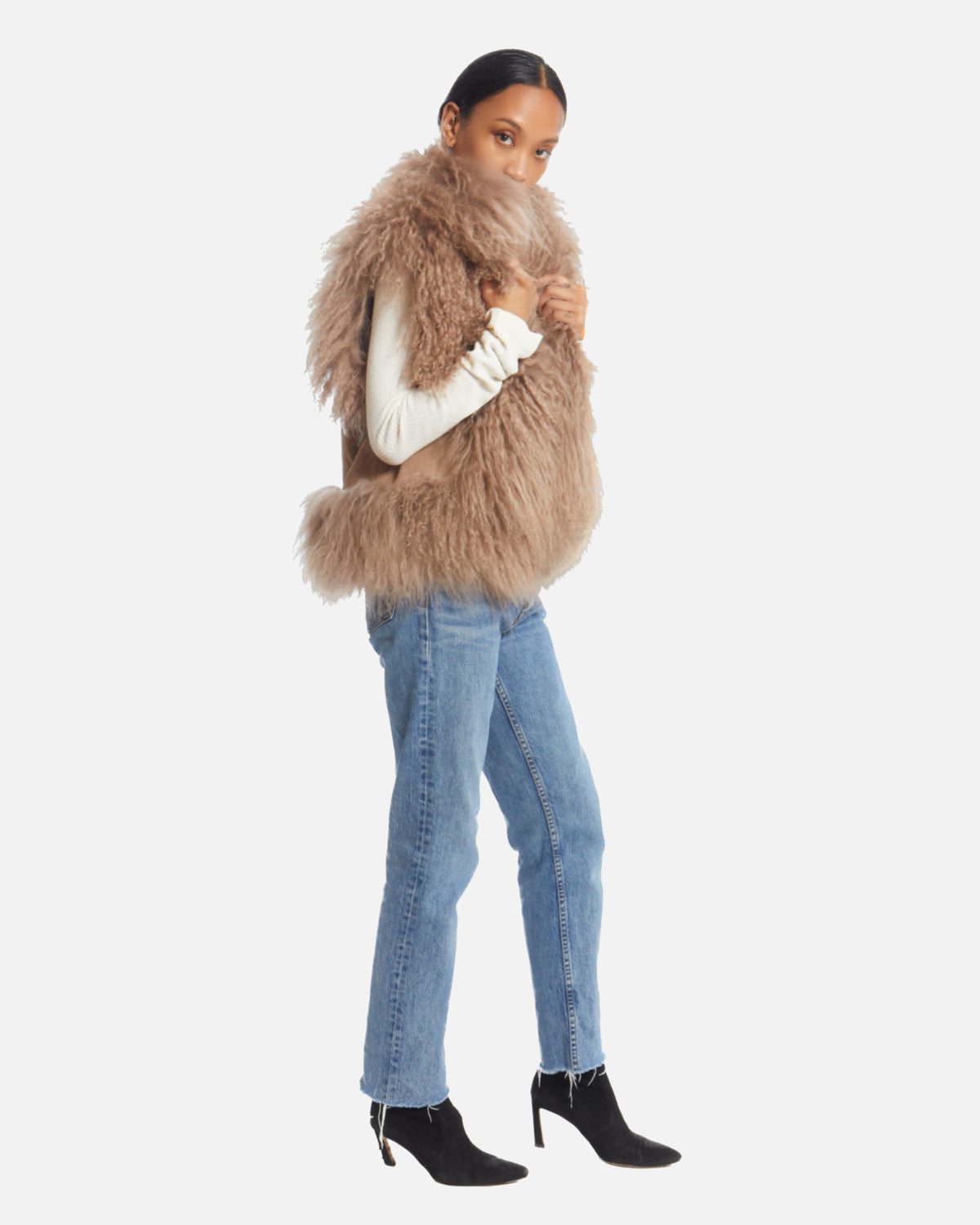 Dorothy Suede Shearling Vest
