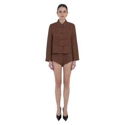 Leighton Linen Mandarin Jacket