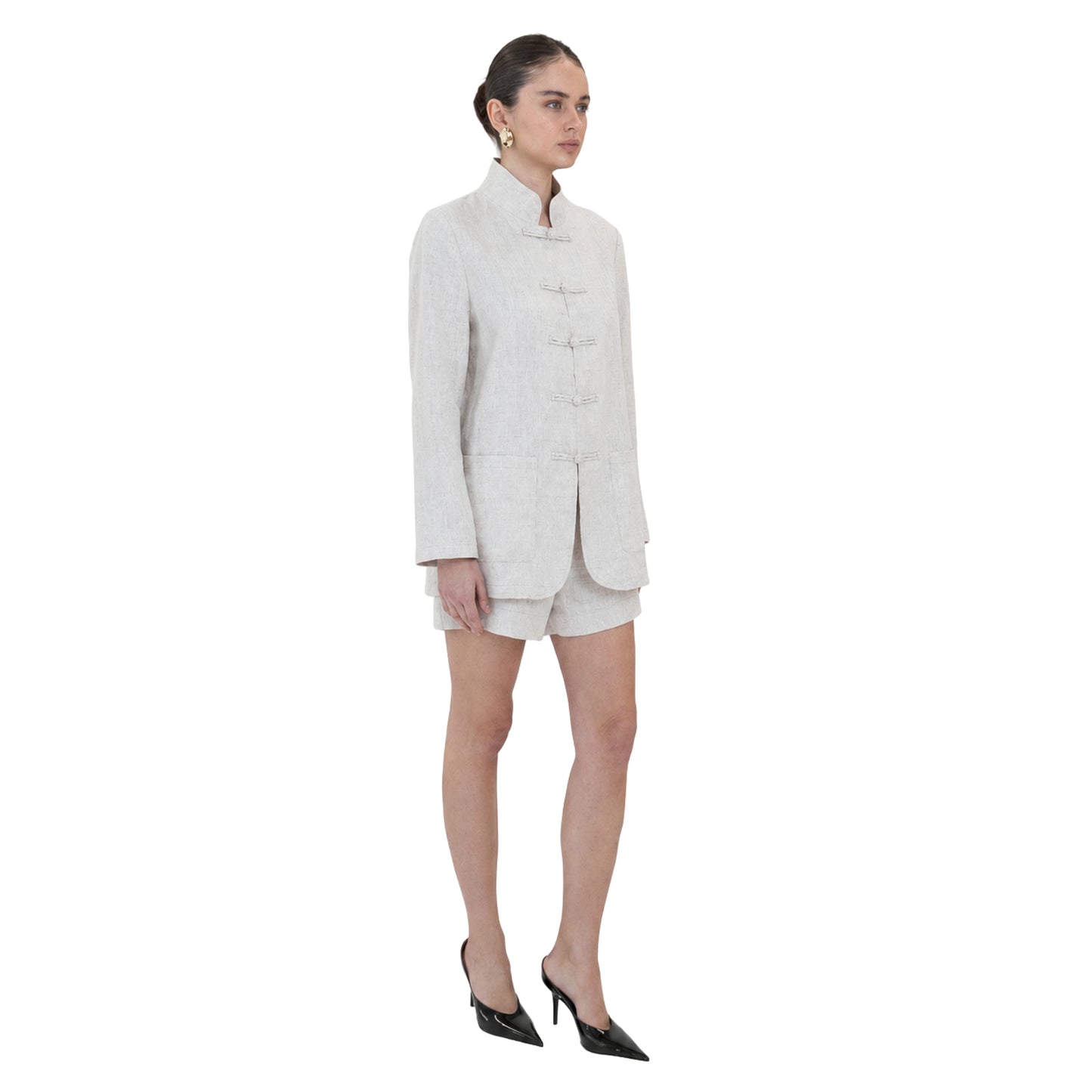 Sylvie Linen Mandarin Jacket