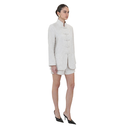 Sylvie Linen Mandarin Jacket