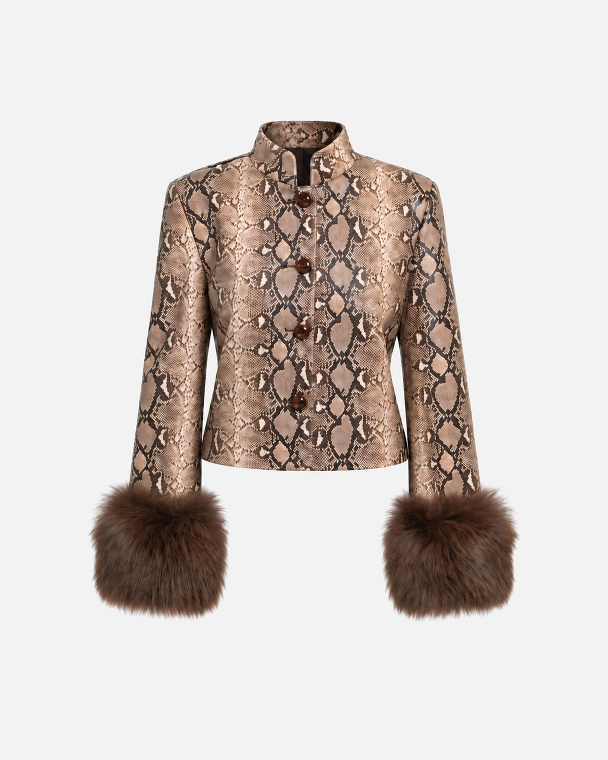 Priscilla Python Jacket in Python, front