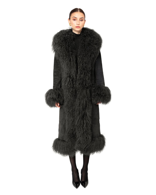 Dorothy Suede Maxi Coat