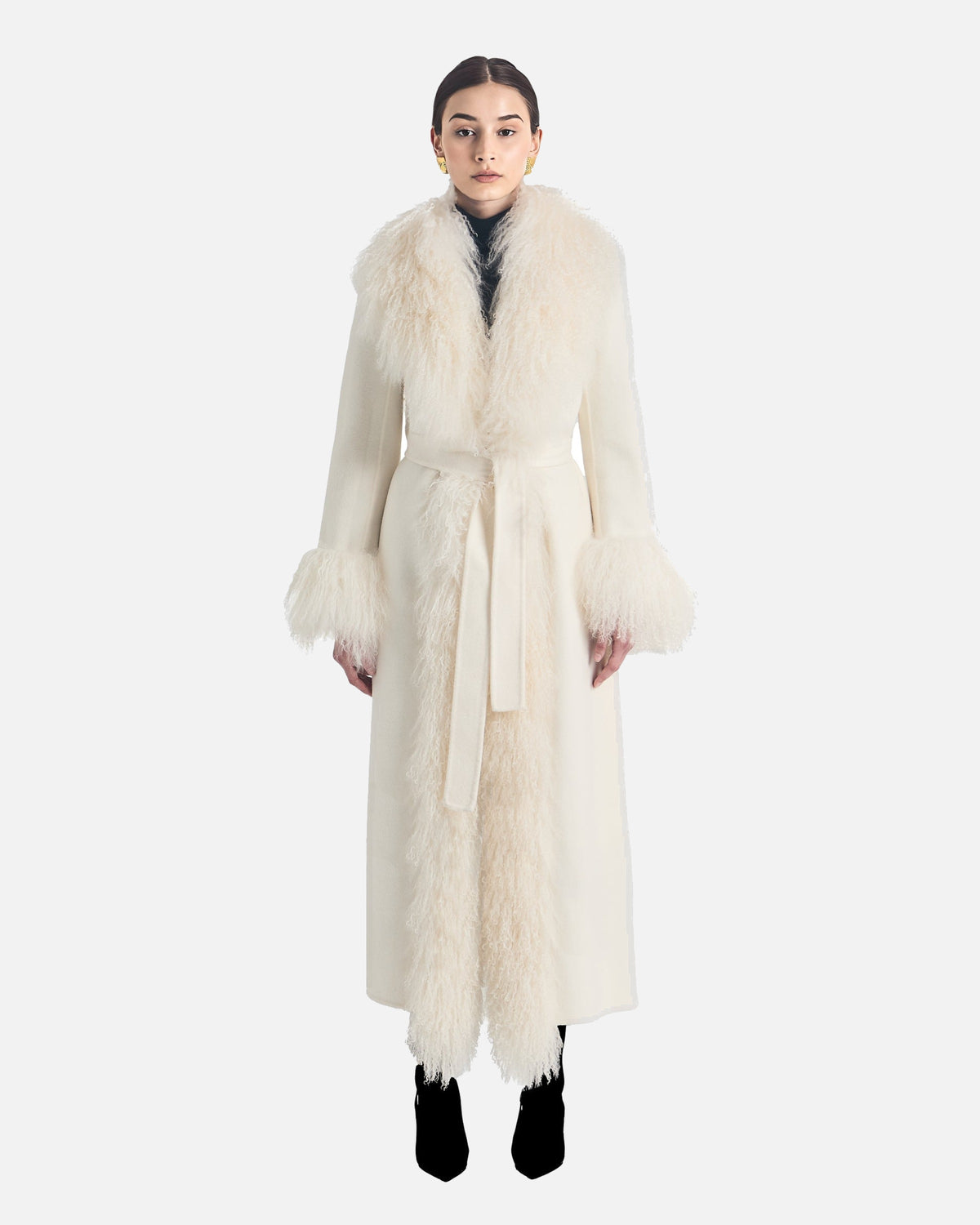 Inez Cashmere Shearling Coat