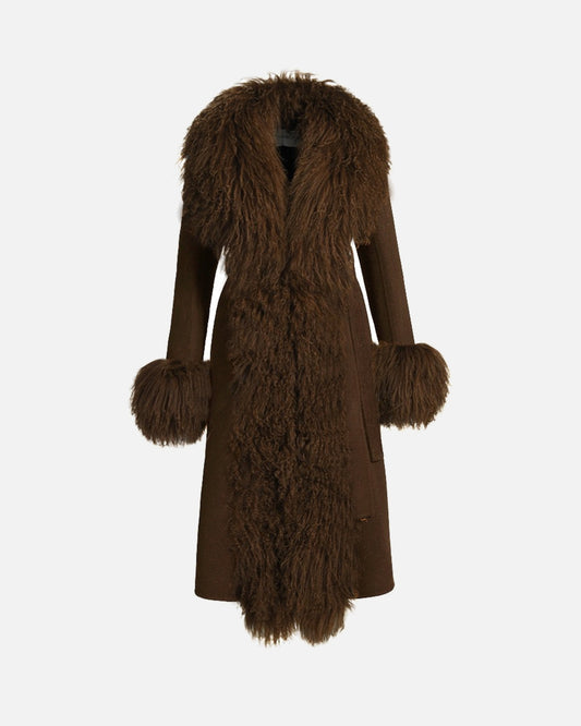 Inez Cashmere Shearling Coat