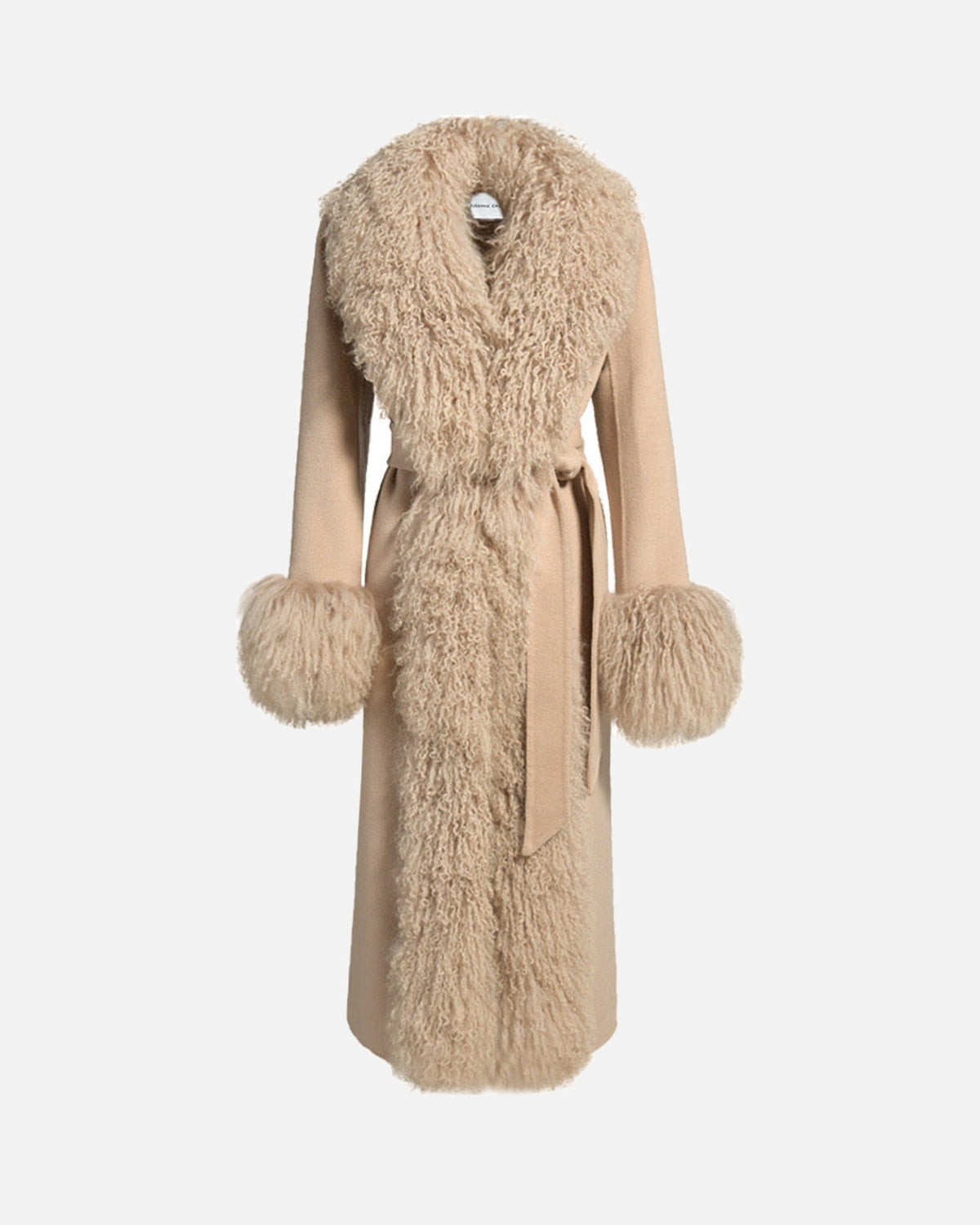 Inez Cashmere Shearling Maxi Coat