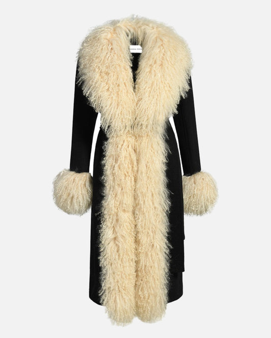 Inez Cashmere Shearling Coat