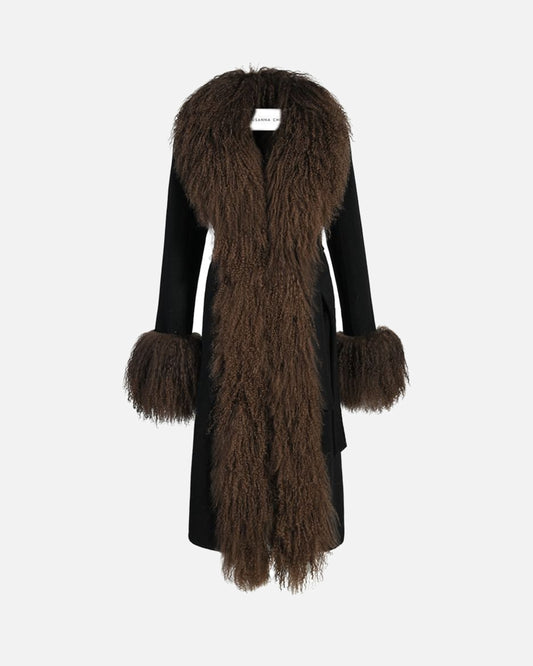 Inez Cashmere Shearling Coat